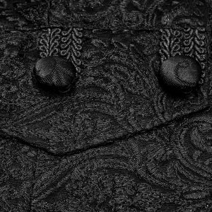 PUNK RAVE Veste Mi-Longue ‘Illuminati’ En Dentelle Noire vente pas cher 30
