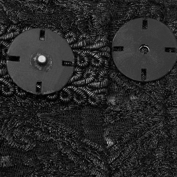 PUNK RAVE Veste Mi-Longue ‘Illuminati’ En Dentelle Noire vente pas cher 11