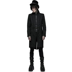 REMISE PUNK RAVE Veste Mi-Longue ‘Ribcage’ Noire 19