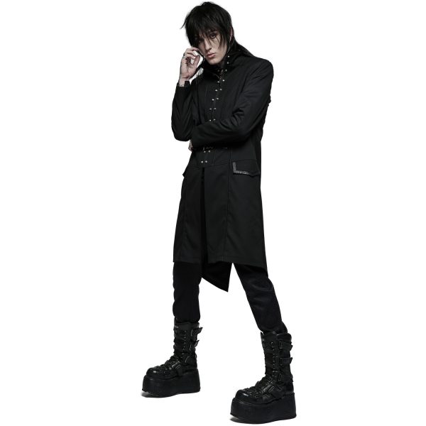 REMISE PUNK RAVE Veste Mi-Longue ‘Ribcage’ Noire 5