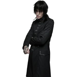REMISE PUNK RAVE Veste Mi-Longue ‘Ribcage’ Noire 25