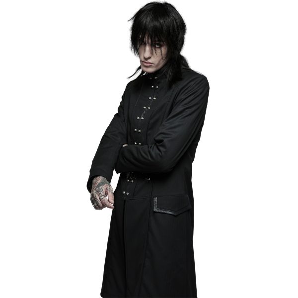REMISE PUNK RAVE Veste Mi-Longue ‘Ribcage’ Noire 6