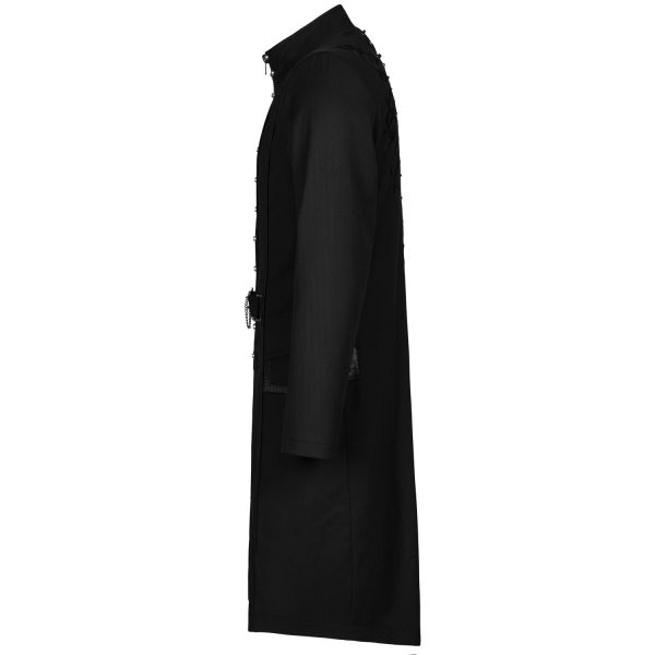 REMISE PUNK RAVE Veste Mi-Longue ‘Ribcage’ Noire 10