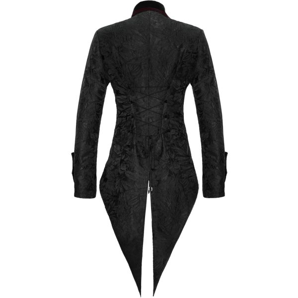 vente en ligne DEVIL FASHION Veste Queue De Pie ‘Desmond’ Noire Et Bordeaux 13