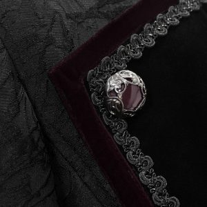 vente en ligne DEVIL FASHION Veste Queue De Pie ‘Desmond’ Noire Et Bordeaux 47