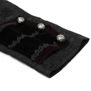 vente en ligne DEVIL FASHION Veste Queue De Pie ‘Desmond’ Noire Et Bordeaux 55