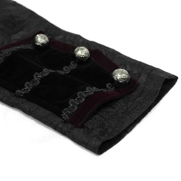 vente en ligne DEVIL FASHION Veste Queue De Pie ‘Desmond’ Noire Et Bordeaux 19