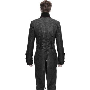 vente en ligne DEVIL FASHION Veste Queue De Pie ‘Desmond’ Noire Et Bordeaux 25