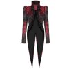 PUNK RAVE Veste Queue De Pie ‘Versailles’ Rouge Et Noire haute qualité 26