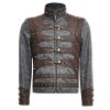 grande popularité PUNK RAVE Veste Steampunk ‘Aviator’ Noire Délavée Et Marron 40