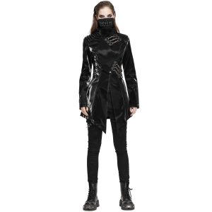magasin solde DEVIL FASHION Veste ‘Thorne’ En Simili Cuir Noir 21