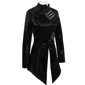 magasin solde DEVIL FASHION Veste ‘Thorne’ En Simili Cuir Noir 41