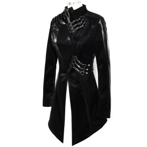 magasin solde DEVIL FASHION Veste ‘Thorne’ En Simili Cuir Noir 43