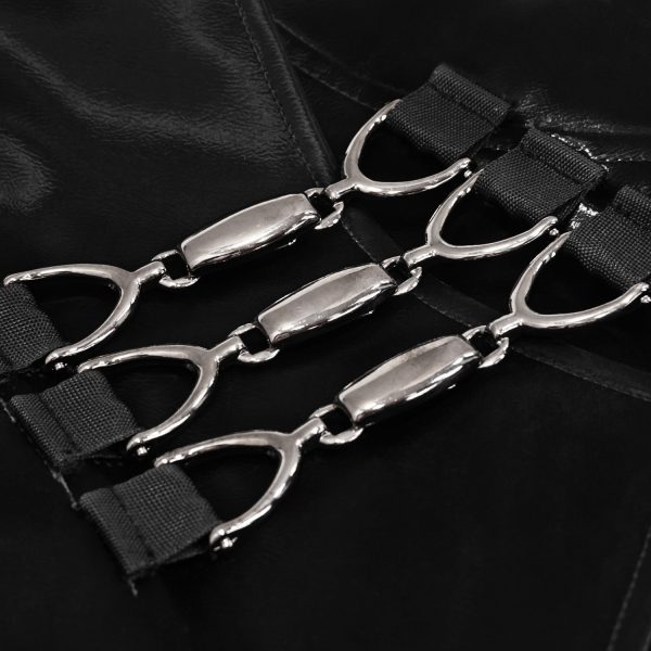 magasin solde DEVIL FASHION Veste ‘Thorne’ En Simili Cuir Noir 17