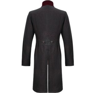 ultratendance DEVIL FASHION Veste Victorienne ‘Atkins’ Noire Et Bordeaux 44