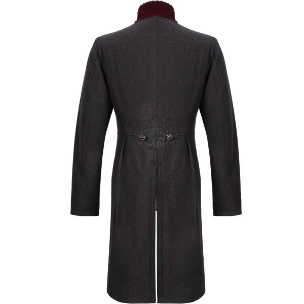 ultratendance DEVIL FASHION Veste Victorienne ‘Atkins’ Noire Et Bordeaux 14