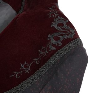 ultratendance DEVIL FASHION Veste Victorienne ‘Atkins’ Noire Et Bordeaux 50