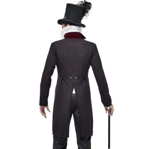 ultratendance DEVIL FASHION Veste Victorienne ‘Atkins’ Noire Et Bordeaux 24