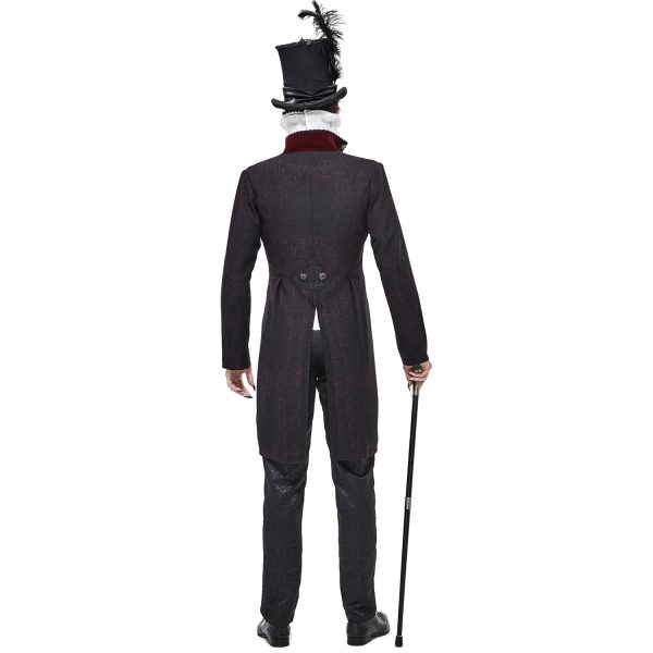 ultratendance DEVIL FASHION Veste Victorienne ‘Atkins’ Noire Et Bordeaux 10