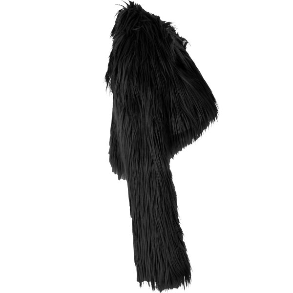 PUNK RAVE Veste ‘Wolverine’ En Fausse Fourrure Noire vente chaude 10