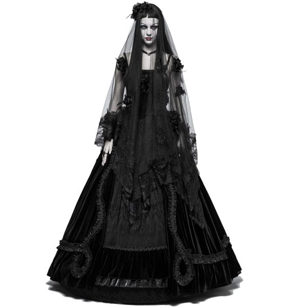 en ligne officielle PUNK RAVE Voile ‘Gardenia’ Noir 4