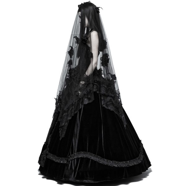 en ligne officielle PUNK RAVE Voile ‘Gardenia’ Noir 5