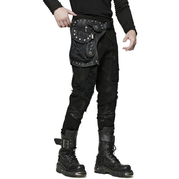soldes en ligne PUNK RAVE Waistbag ‘Doomsday’ Noir 3