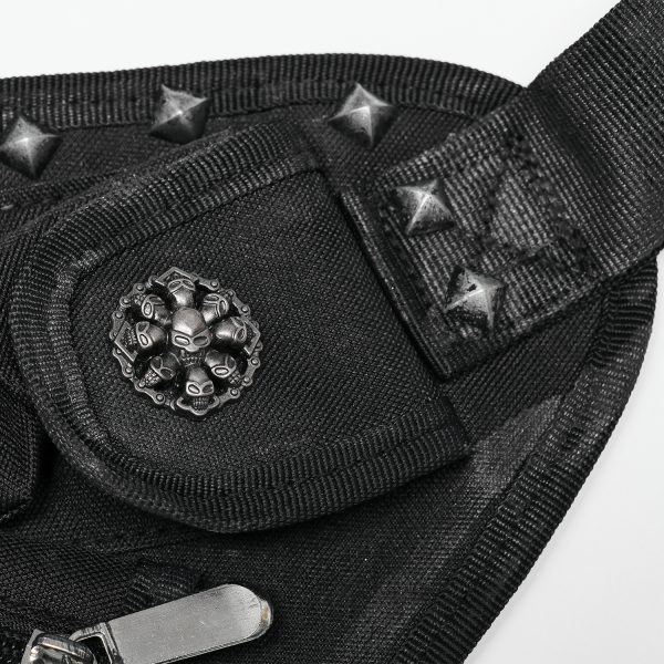 soldes en ligne PUNK RAVE Waistbag ‘Doomsday’ Noir 13