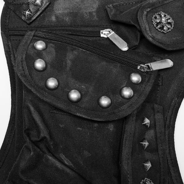 soldes en ligne PUNK RAVE Waistbag ‘Doomsday’ Noir 14