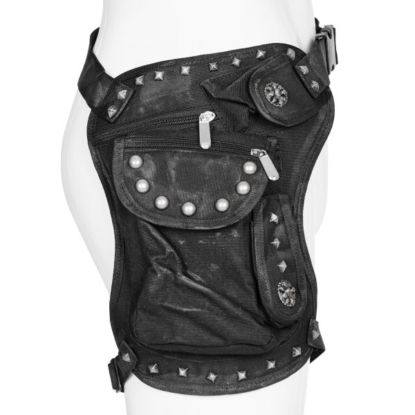 soldes en ligne PUNK RAVE Waistbag ‘Doomsday’ Noir 11