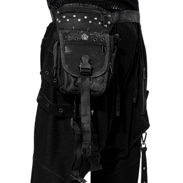 PUNK RAVE Waistbag ‘Xenos’ Noir magasins pas chers 3